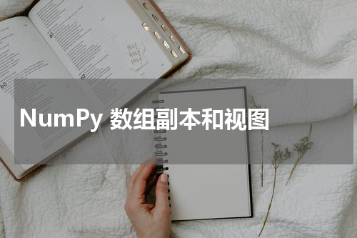 NumPy 数组副本和视图 - Numpy教程 