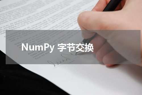 NumPy 字节交换 - Numpy教程 