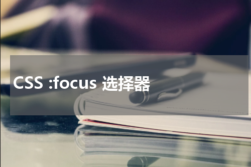 CSS :focus 选择器