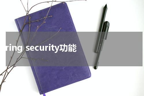 Spring security功能 - Spring教程