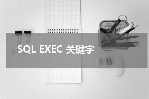 SQL EXEC 关键字使用方法及示例