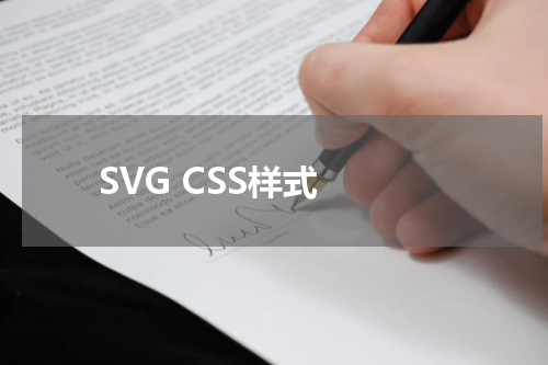 SVG CSS样式 